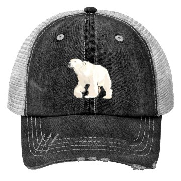 Discover Polar Bear Arctic Animal Realistic Trucker Hats