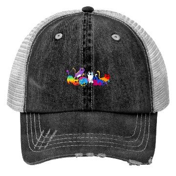 Discover Pride Kittens LGBTQIA+ Cats Colorful Cat Trucker Hats