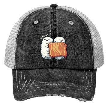 Discover Sleeping Sushi Trucker Hats