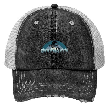 Discover Mountain Bike Retro Trucker Hats