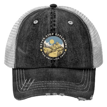 Discover Desert Mountain Adventure Trucker Hats