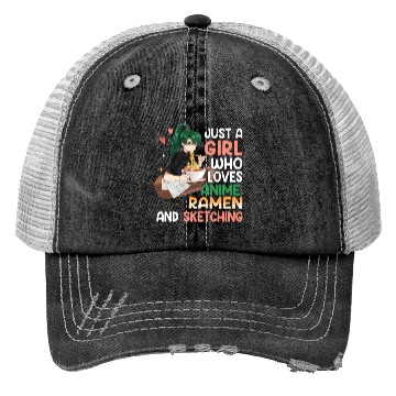 Discover Just A Who Loves Anime Ramen etchingnager Trucker Hats