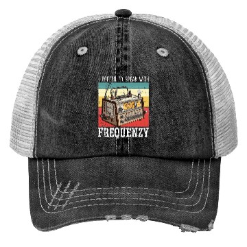 Discover Ham Radio Operator Morse Code Radioactivity Trucker Hats