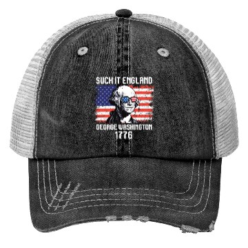 Discover Suck it England George Washington 1776 USA Trucker Hats