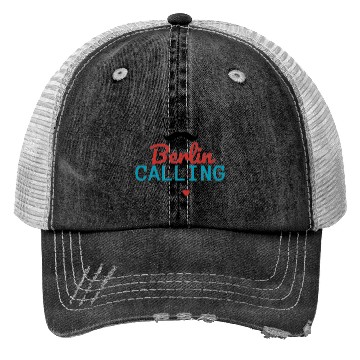 Discover Black Red Blue Berlin Calling Trucker Hats