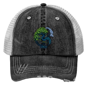 Discover Harmony Unveiled - Yin and Yang Bonsai Trucker Hats