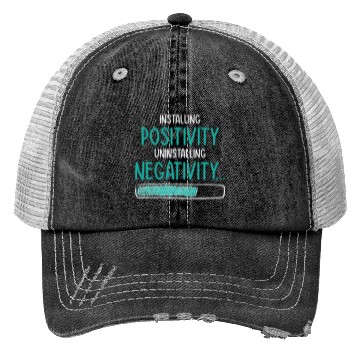 Discover Installing Optimistic People Happiness Positive Trucker Hats