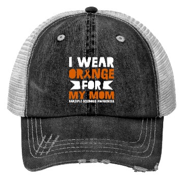 Discover I Wear Orange For My Mom Multiples Sclerosis Trucker Hats