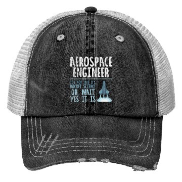 Discover Aerospace Engineer Rocket Science Space Scientist Trucker Hats