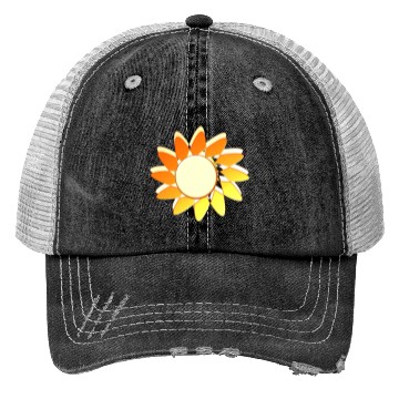 Discover Yellow Flower Trucker Hats
