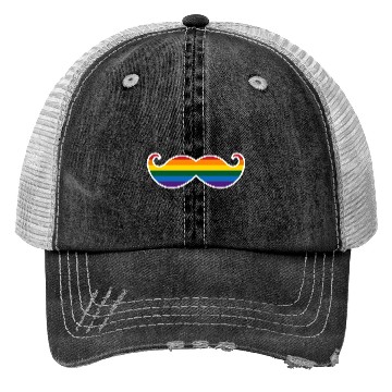 Discover rainbow mustache Trucker Hats