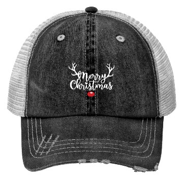 Discover Merry Christmas - Red Nose Reindeer Trucker Hats