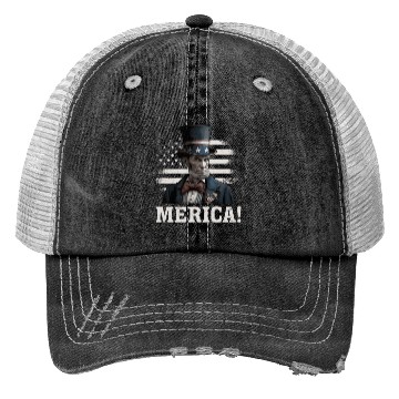 Discover Merica Lincoln President Independence Day Party Trucker Hats