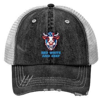 Discover Red White And Beef Trucker Hats