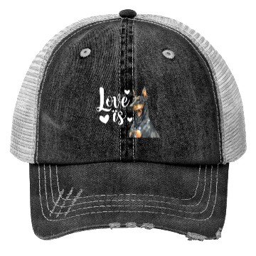 Discover Love Is Doberman Pinscher Trucker Hats
