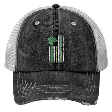 Discover Irish American Flag Design Cool Distressed Style Trucker Hats
