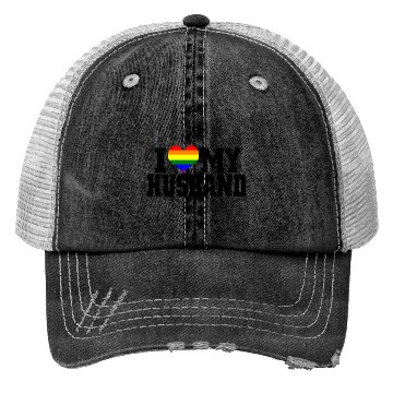 Discover I Love My Husband Trucker Hats