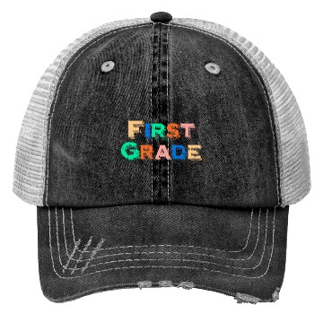 Discover First Grade Back to School Student Schoolboy Trucker Hats