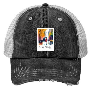 Discover Couple walking in the streets of New York City Trucker Hats