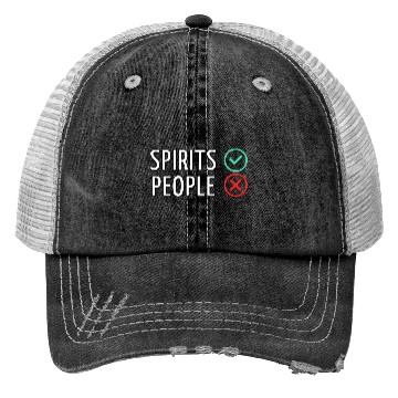 Discover Spirits Yes People No yellow Trucker Hats