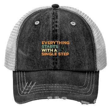 Discover Everything Starts With Small Step Trucker Hats