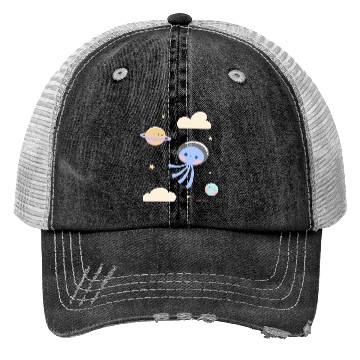 Discover Cute Friends In The Space Trucker Hats