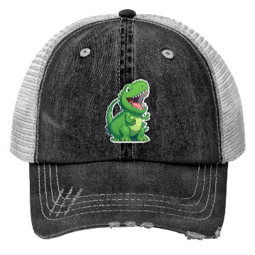 Discover Green Dinosaur Trucker Hats