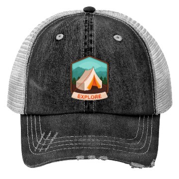 Discover Gone Camping Trucker Hats