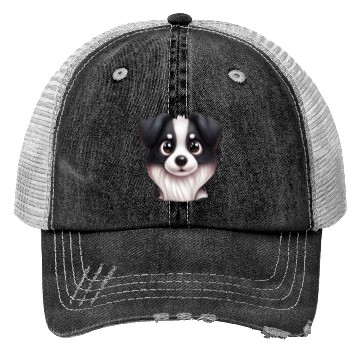 Discover Intelligent Border Collie Portrait Trucker Hats