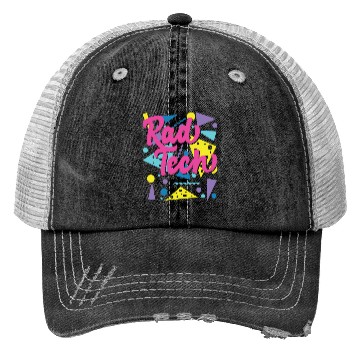 Discover Rad Radiology Tech 80s Fun Py Graduation Trucker Hats
