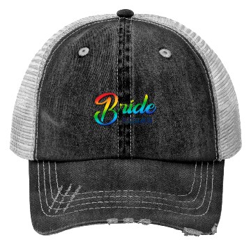 Discover Bride Squad Rainbow Trucker Hats