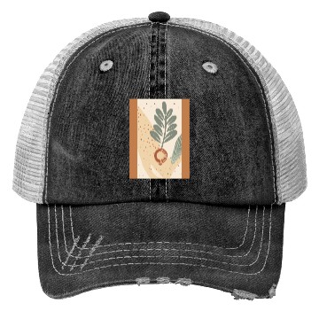 Discover Abstract Flora Leaf Expression Trucker Hats