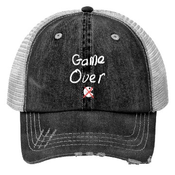 Discover Game Over Sarcasm 80s 70s Trucker Hats