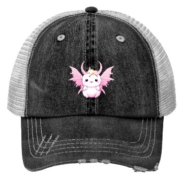 Discover Axolotl Angel & Devil - Design with Horns and Wing Trucker Hats