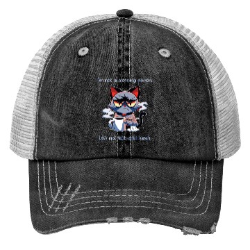 Discover Grumpy cat morning person Trucker Hats