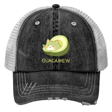 Discover Guacamew Funny Avocado Kawaii Cat Lover Trucker Hats