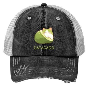 Discover Catacado Funny Avocado Kawaii Cat Lover Trucker Hats