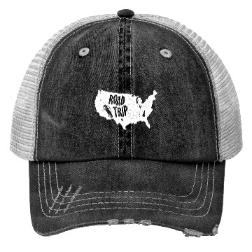 Discover Road Trip US Map | Vacation Travel Trucker Hats