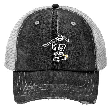 Discover Modern Illustrated Skateboard Trucker Hats