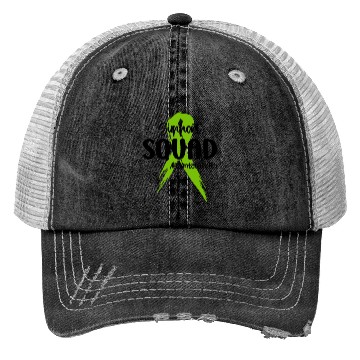 Discover Support Squad Mental Health Awareness Lime Green Trucker Hats