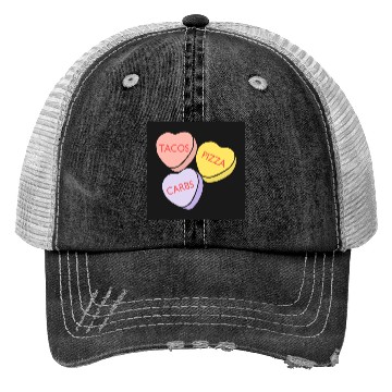 Discover FRONTARTFunny Conversation Hearts Candy Trucker Hats