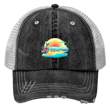 Discover Poolside paradise Trucker Hats