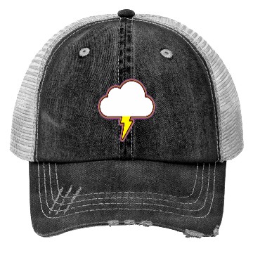 Discover Thunder Cloud Lightning Raining Storm Trucker Hats