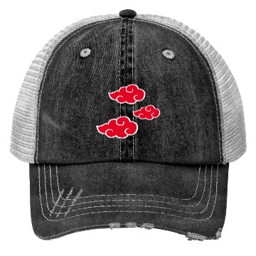 Discover Ninja Red Clouds Anime Trucker Hats