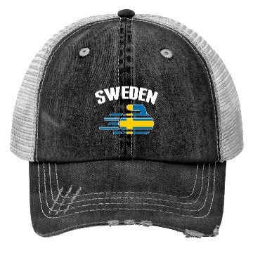 Discover Sweden Curling Rock Sport Fans Swedish Curlers Win Trucker Hats