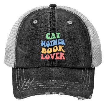Discover Cat Mother Book Lover Trucker Hats