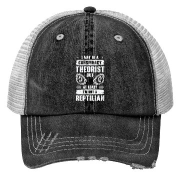 Discover Lizard Reptilian Agenda Conspiracy Theory Trucker Hats