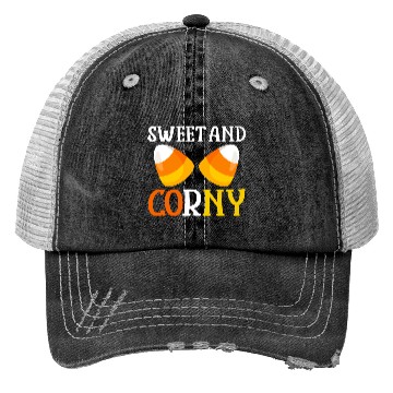 Discover Halloween Design Candy Corn Sweet And Corny Trucker Hats