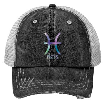 Discover Pisces Zodiac Symbol Astrology Fish Water Sign Trucker Hats