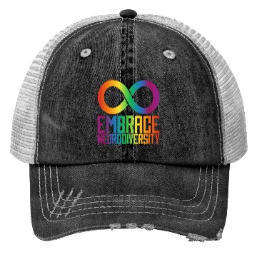 Discover Autism Infinity Symbol Embrace Neurodiversity Trucker Hats